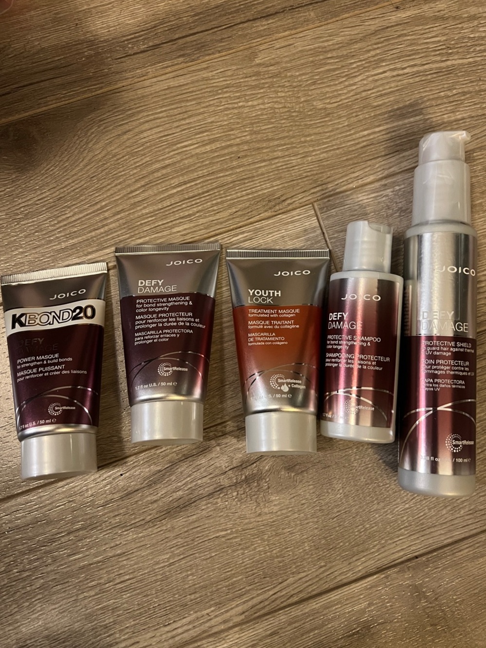 Joico Travel Hair Treatment Set in Burgundy and Silver Tones